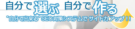 自分で選ぶ　自分で作る　”自分で出来る”SEO対策システムでサイト力アップ！！